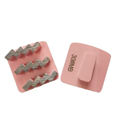 Triple ZIGZAG Segments  Redi Lock Diamond Grinding Shoes for Husqvarna