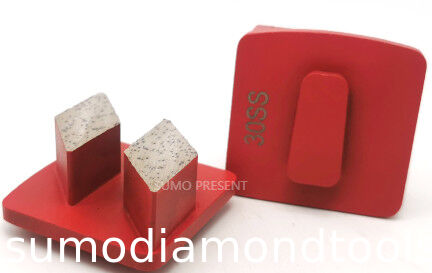 Double Rhombus Segments  Redi Lock Diamond Grinding Shoes for Husqvarna