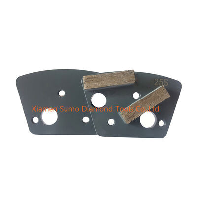 Grey Trapezoid Concrete Grinding Tools With Double Bar Segment